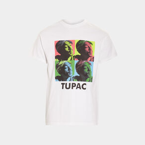 t shirt manches courtes tupac blanc homme T-shirt manches courtes Tupac blanc homme