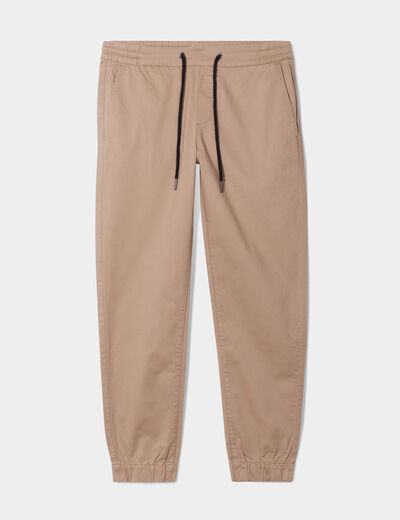 Pantalon jogpant taupe homme