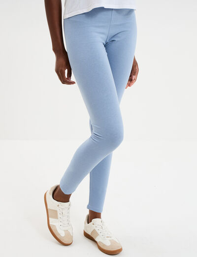 Legging taille haute bleu gris femme