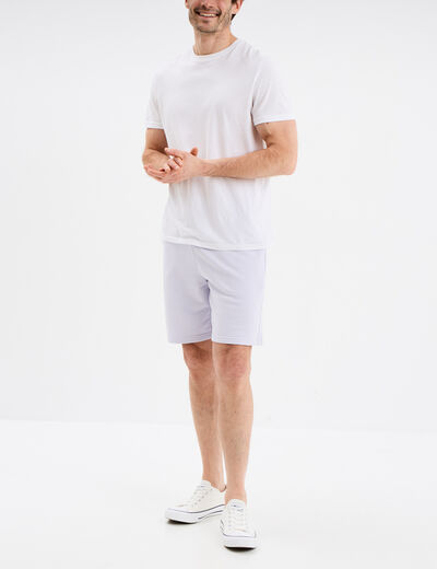 Short de jogging en molleton parme homme