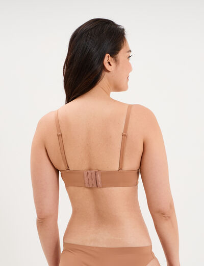 Soutien-gorge bandeau microfibre vieux rose femme