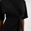 Robe longue effet nou&eacute; noir femme