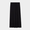 Jupe longue droite fluide noir femme