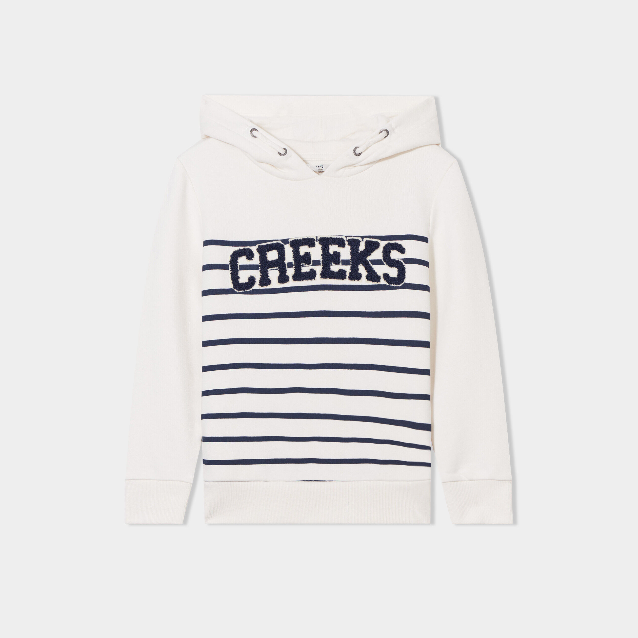 Sweat à capuche hoodie ecru garçon CREEKS