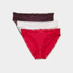 Lot 3 culottes rouge femme