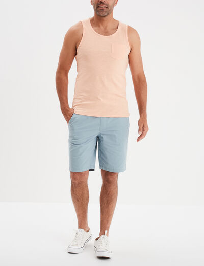 Débardeur droit 1 poche coton Creeks rose homme