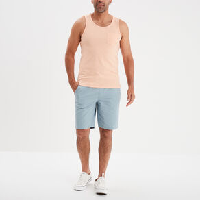 debardeur droit 1 poche coton creeks rose homme Débardeur droit 1 poche coton Creeks rose homme