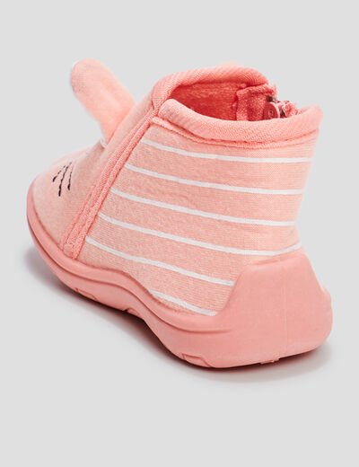 Chaussons bottillons rose bébé fille