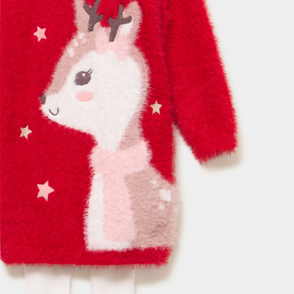 Ensemble robe et collants No&euml;l rouge b&eacute;b&eacute; fille