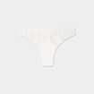 Tanga en dentelle blanc femme
