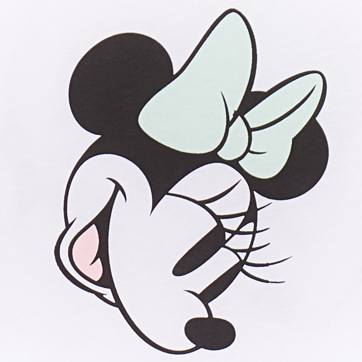 T-shirt manches courtes coton Minnie blanc fille