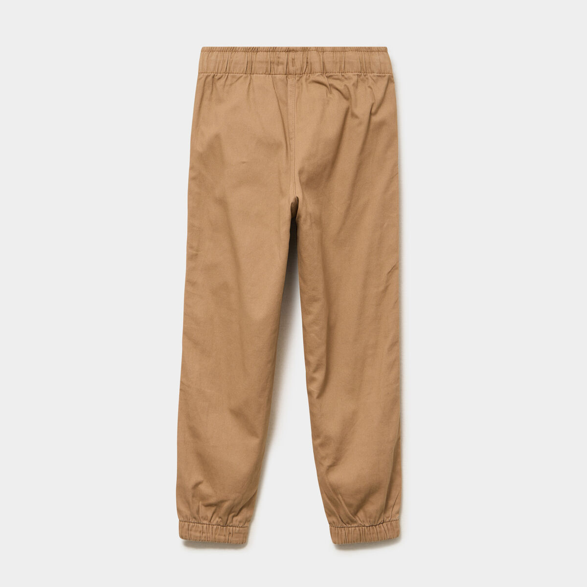 Pantalon jogger doubl&eacute; coton taupe gar&ccedil;on
