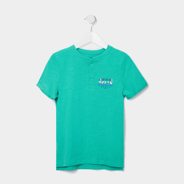 T-shirt manches courtes Creeks vert garçon