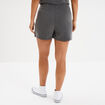 Jupe-short courte droite zippée gris foncé femme