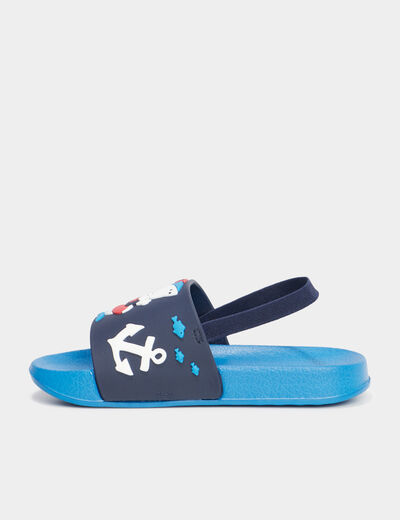 Claquettes de plage bleu garçon