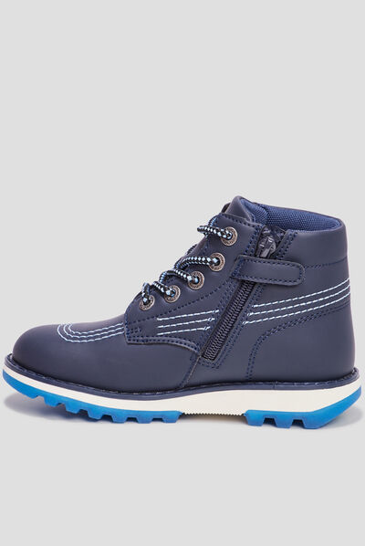 Bottines Kickers Krally bleu marine garçon