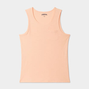debardeur droit 1 poche coton creeks rose homme Débardeur droit 1 poche coton Creeks rose homme