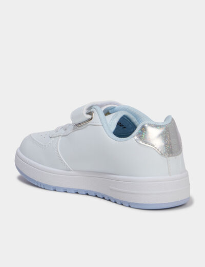 Tennis basses Reine des neiges blanc fille