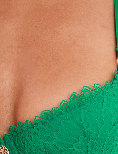 Soutien-gorge corbeille paddé vert menthe femme