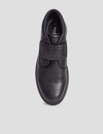 Boots à scratch en cuir noir homme