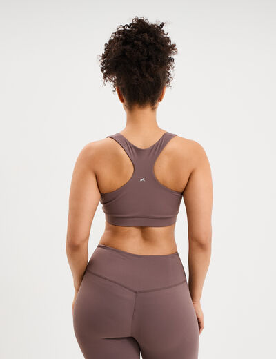 Brassi&egrave;re de sport dos nageur mauve femme