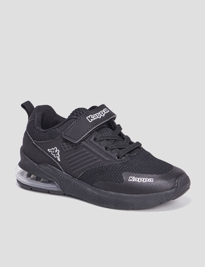 Baskets running à scratchs Kappa Myagi noir garçon