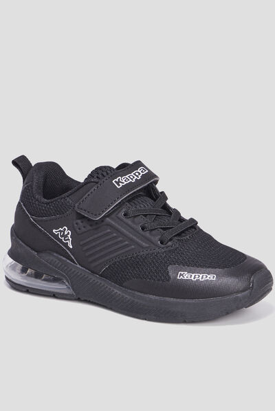Baskets running à scratchs Kappa Myagi noir garçon