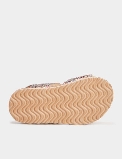 Sandales à paillettes maternelle multicolore fille