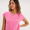 Ensemble pyjama short et t-shirt ecru femme
