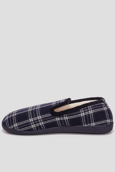 Chaussons charentaises Isotoner bleu homme