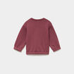 Sweat molletonn&eacute; boutons &eacute;paules bordeaux b&eacute;b&eacute; fille