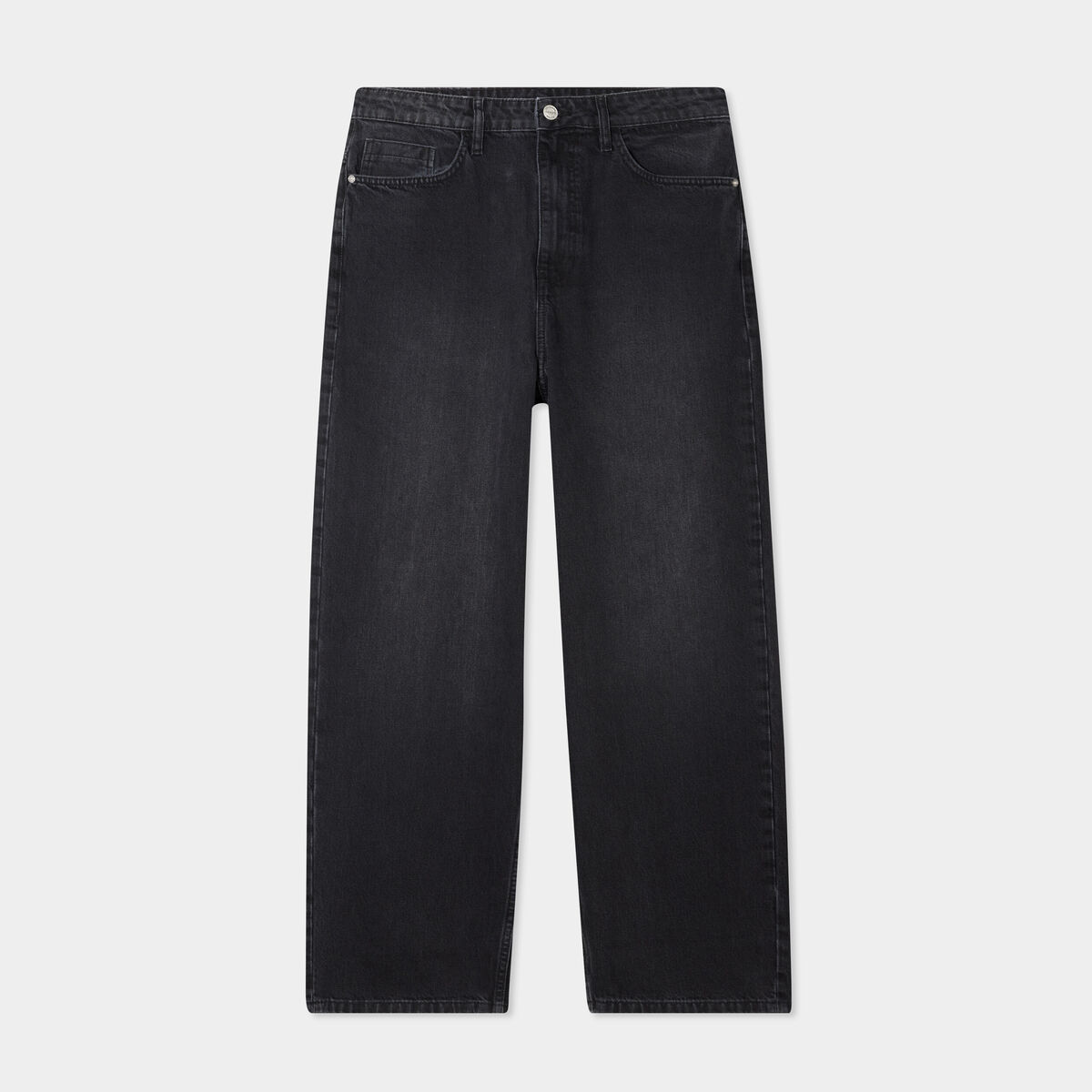 Jeans baggy 5 poches coton denim noir homme