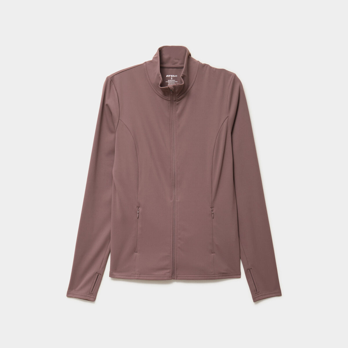 Veste de sport ajust&eacute;e avec fermeture mauve femme