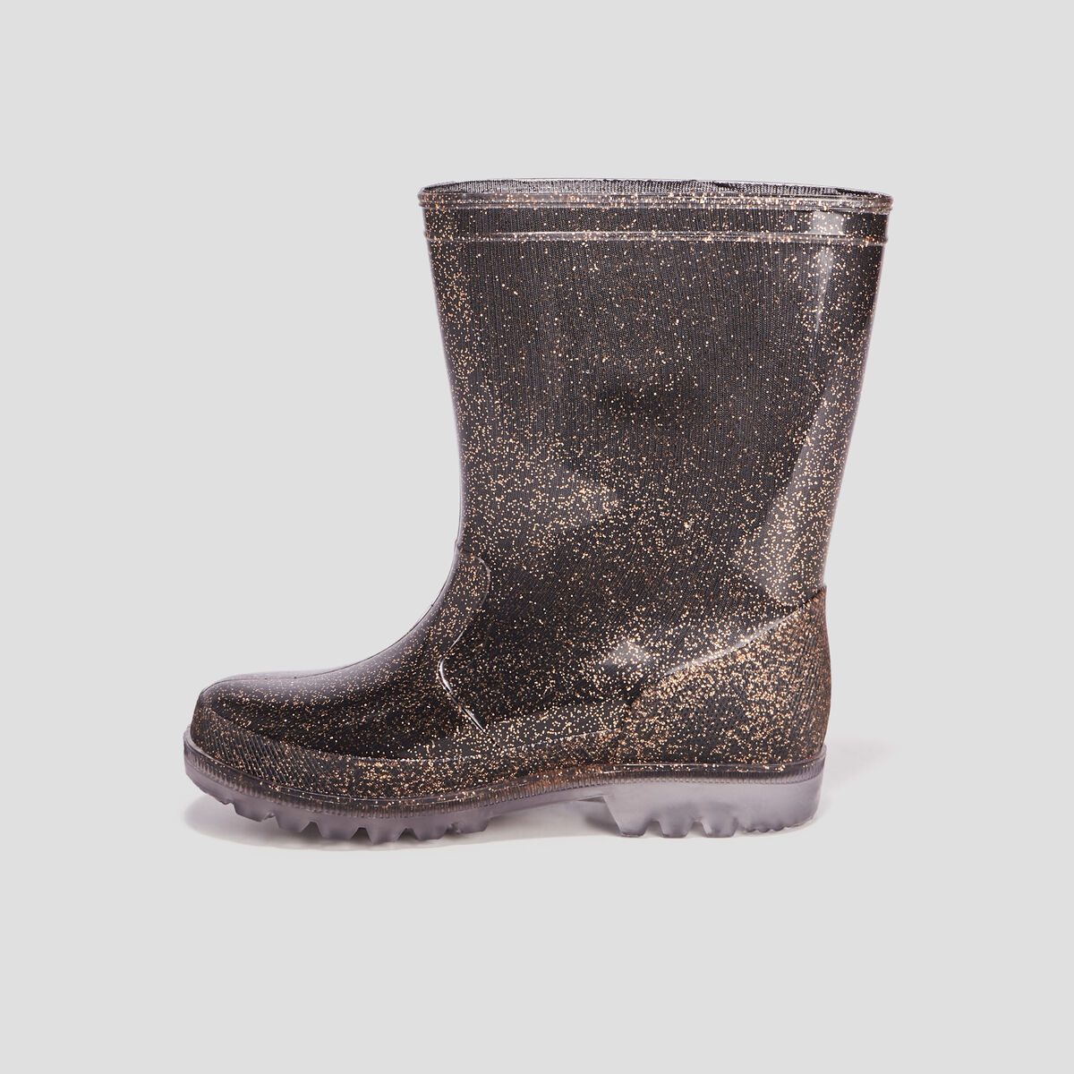 Bottes de pluie à paillettes noir fille