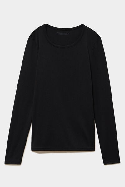 T-shirt thermique Damart x Trappeur noir femme