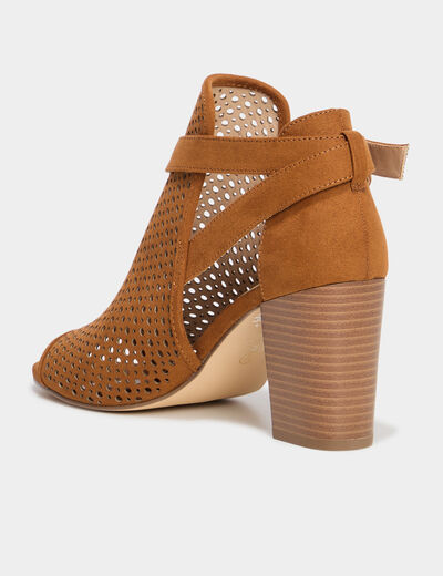 Sandales &agrave; talons marron femme
