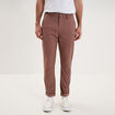 Pantalon chino slim stretch vieux rose homme