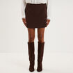 Jupe-short portefeuille courte marron fonc&eacute; femme