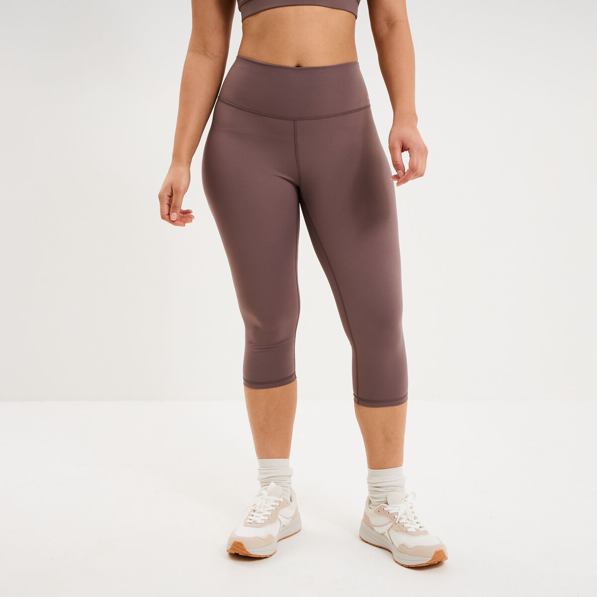 Legging corsaire de sport stretch mauve femme