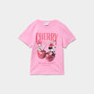 T-shirt manches courtes coton Minnie rose fille