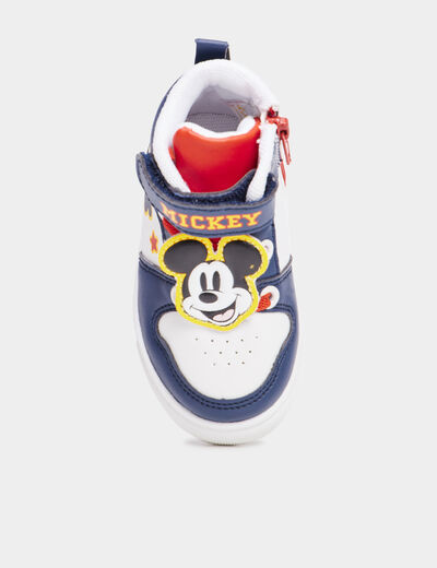 Baskets montantes zippées Mickey multicolore bébé garçon