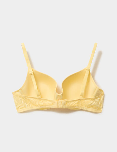 Lot 2 soutiens-gorge corbeille dentelle jaune clair femme
