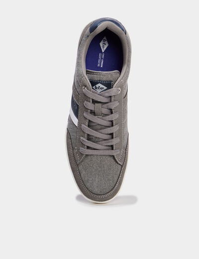 Tennis basses en toile Lee Cooper gris homme