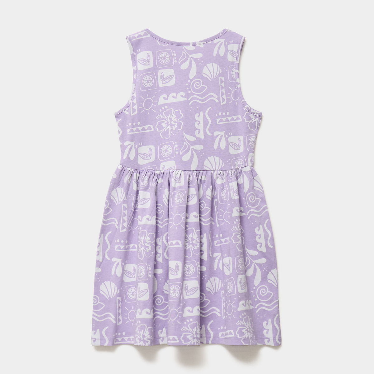 Robe patineuse sans manches coton parme fille