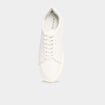 Tennis basses en cuir blanc homme