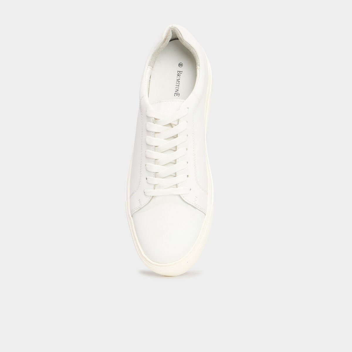 Tennis basses en cuir blanc homme