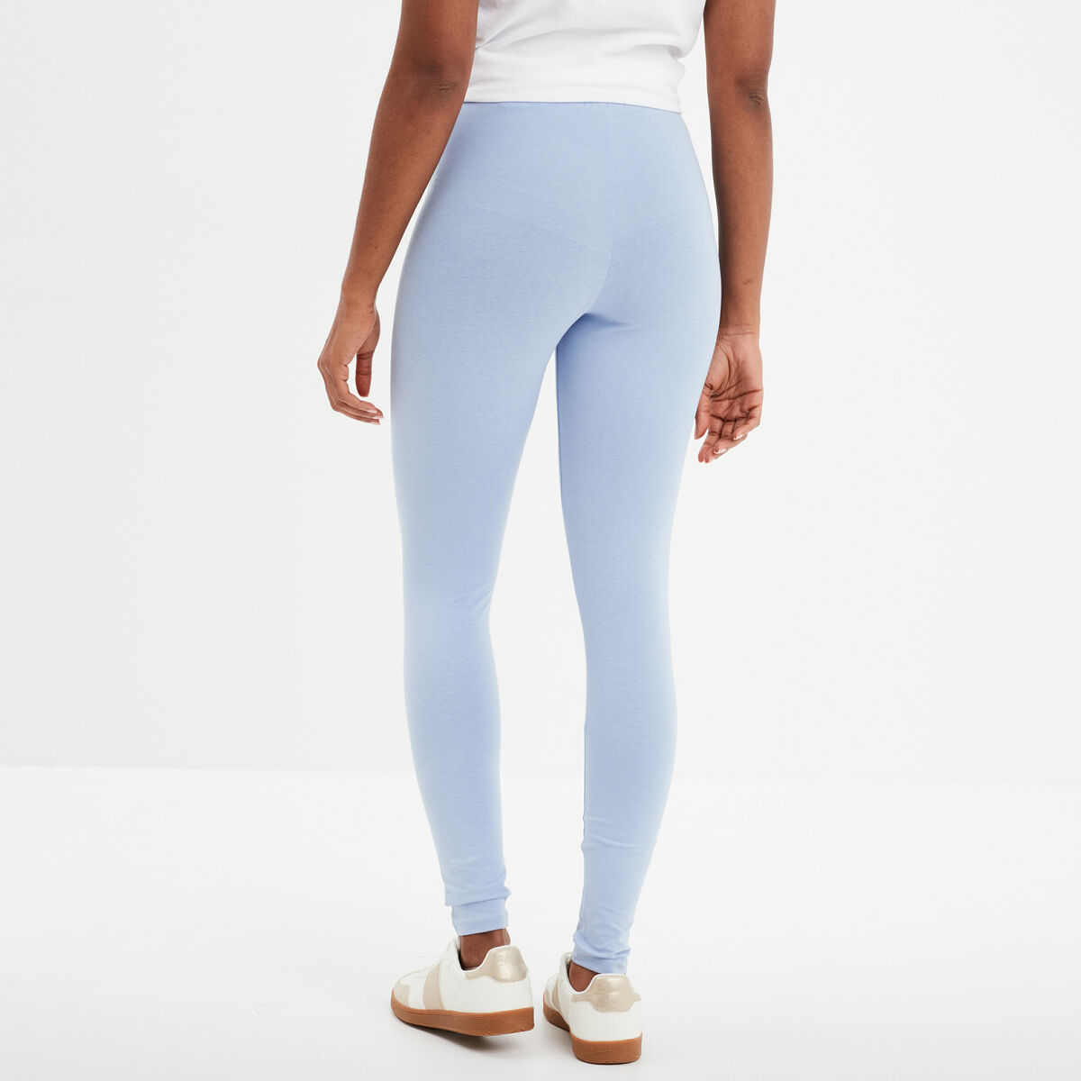 Legging taille haute bleu clair femme