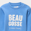 Sweat col rond manches longues bleu lavande b&eacute;b&eacute; gar&ccedil;on