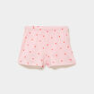 Bas de pyjama short coton ecru femme