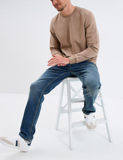 Jean stretch coupe regular denim dirty homme